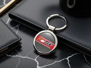 Ferrari Personalized Keyfob Custom Photo Domed